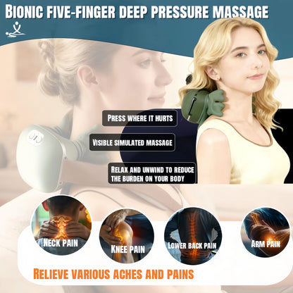 Neck Massager 2025 Electric Shoulder & Cervical Massage Deep Tissue Body Massager Almost Real Person Massager