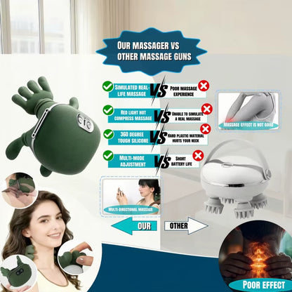 Neck Massager 2025 Electric Shoulder & Cervical Massage Deep Tissue Body Massager Almost Real Person Massager